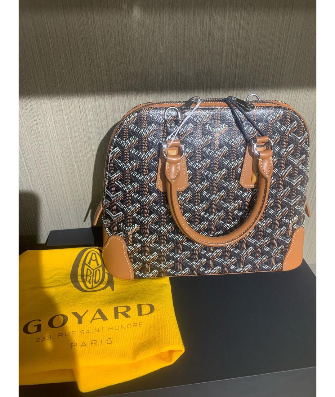 GOYARD Черная сумка тоут из искусственной кожи, фото 3