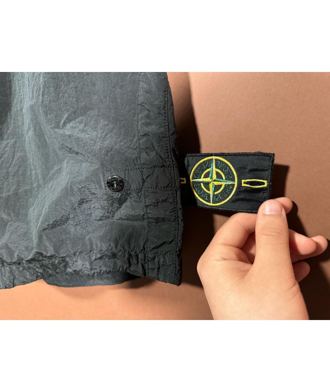 STONE ISLAND Черные полиамидовые плавки, фото 8