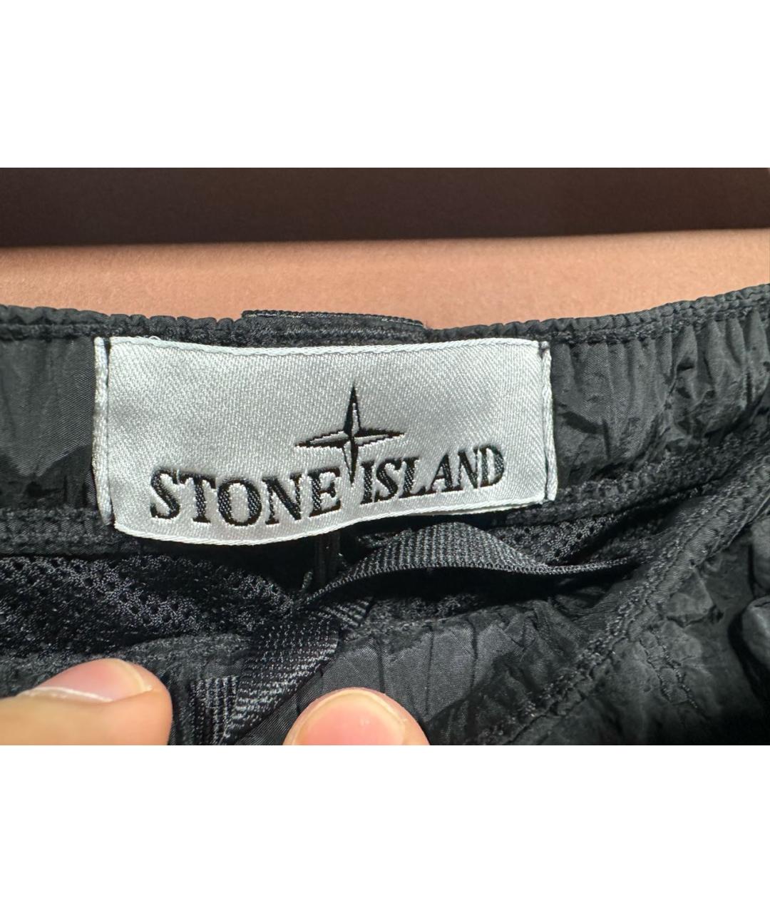 STONE ISLAND Черные полиамидовые плавки, фото 5