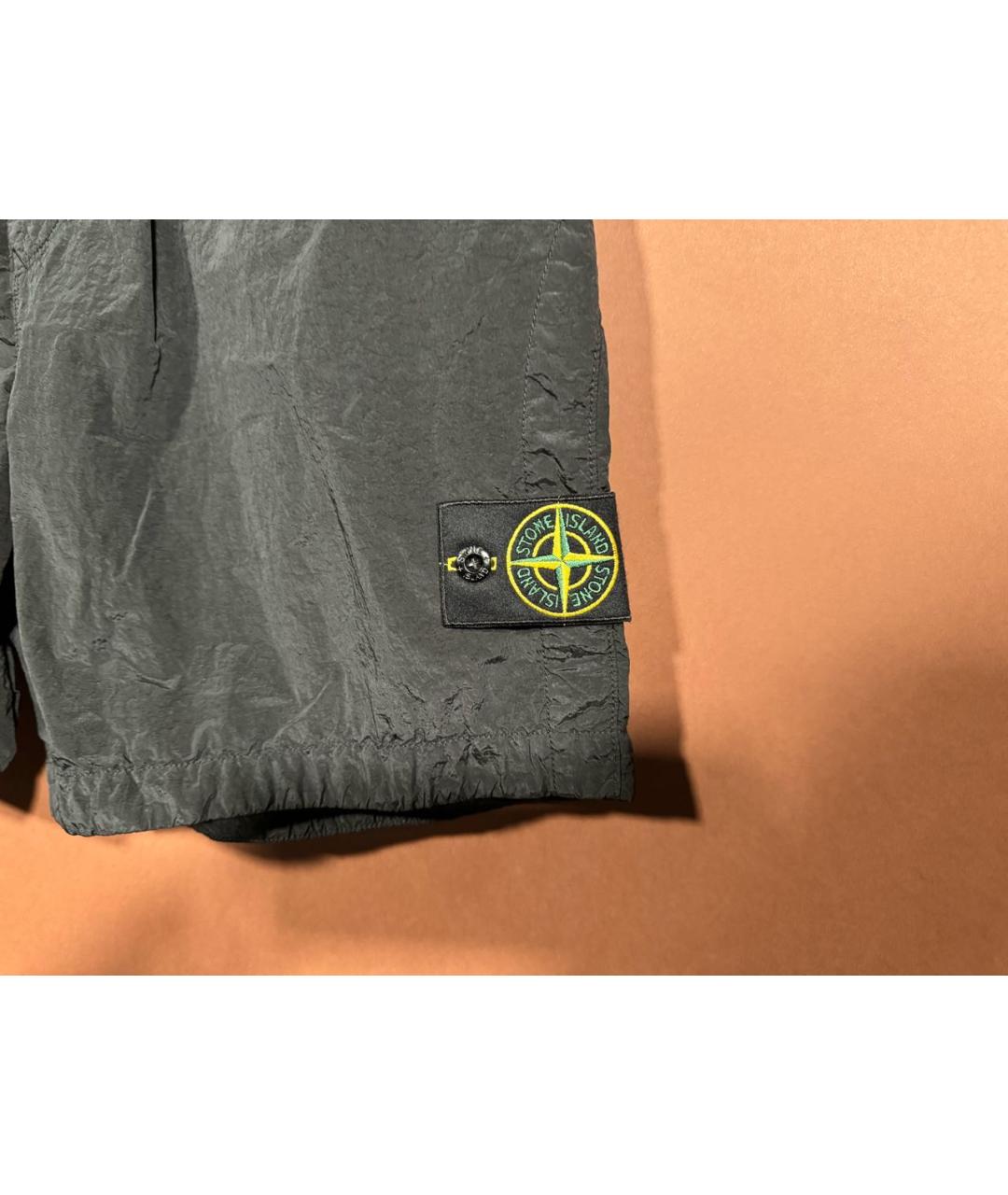 STONE ISLAND Черные полиамидовые плавки, фото 3