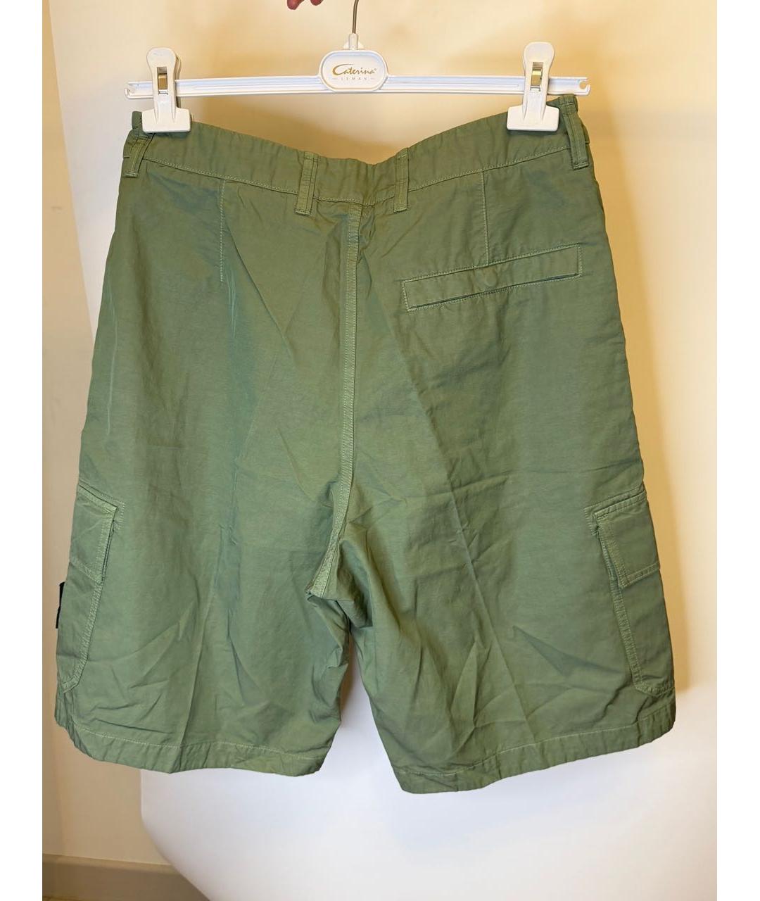 STONE ISLAND Зеленые шорты, фото 2