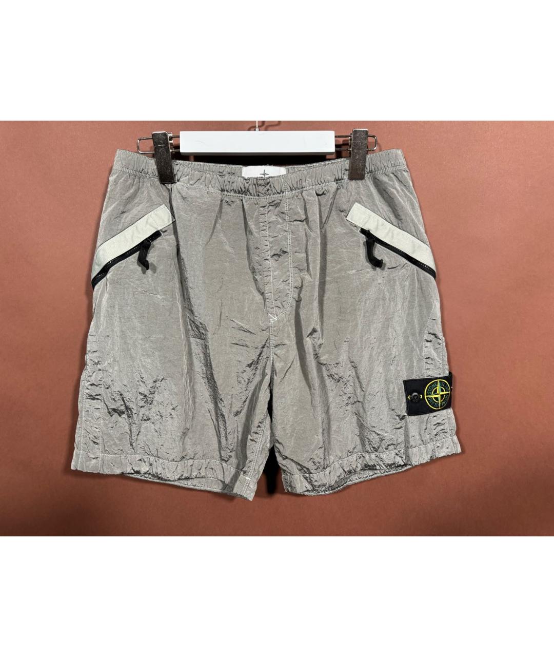 STONE ISLAND Серебряные полиамидовые плавки, фото 9