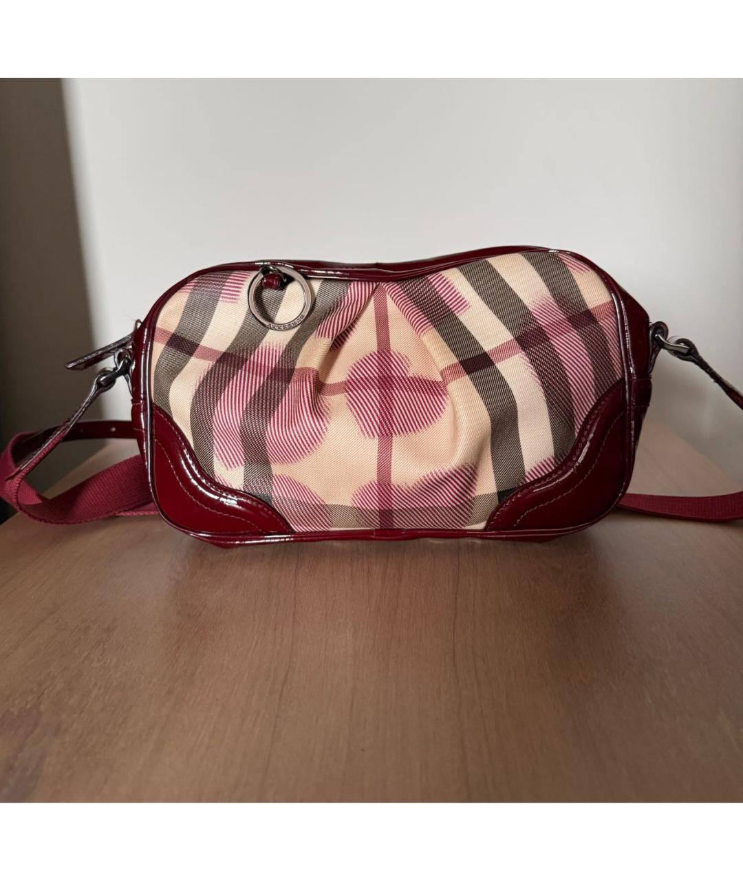 BURBERRY Бордовая сумка, фото 6