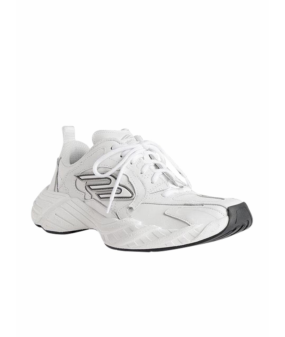 BALENCIAGA Белые кожаные низкие кроссовки / кеды, фото 1