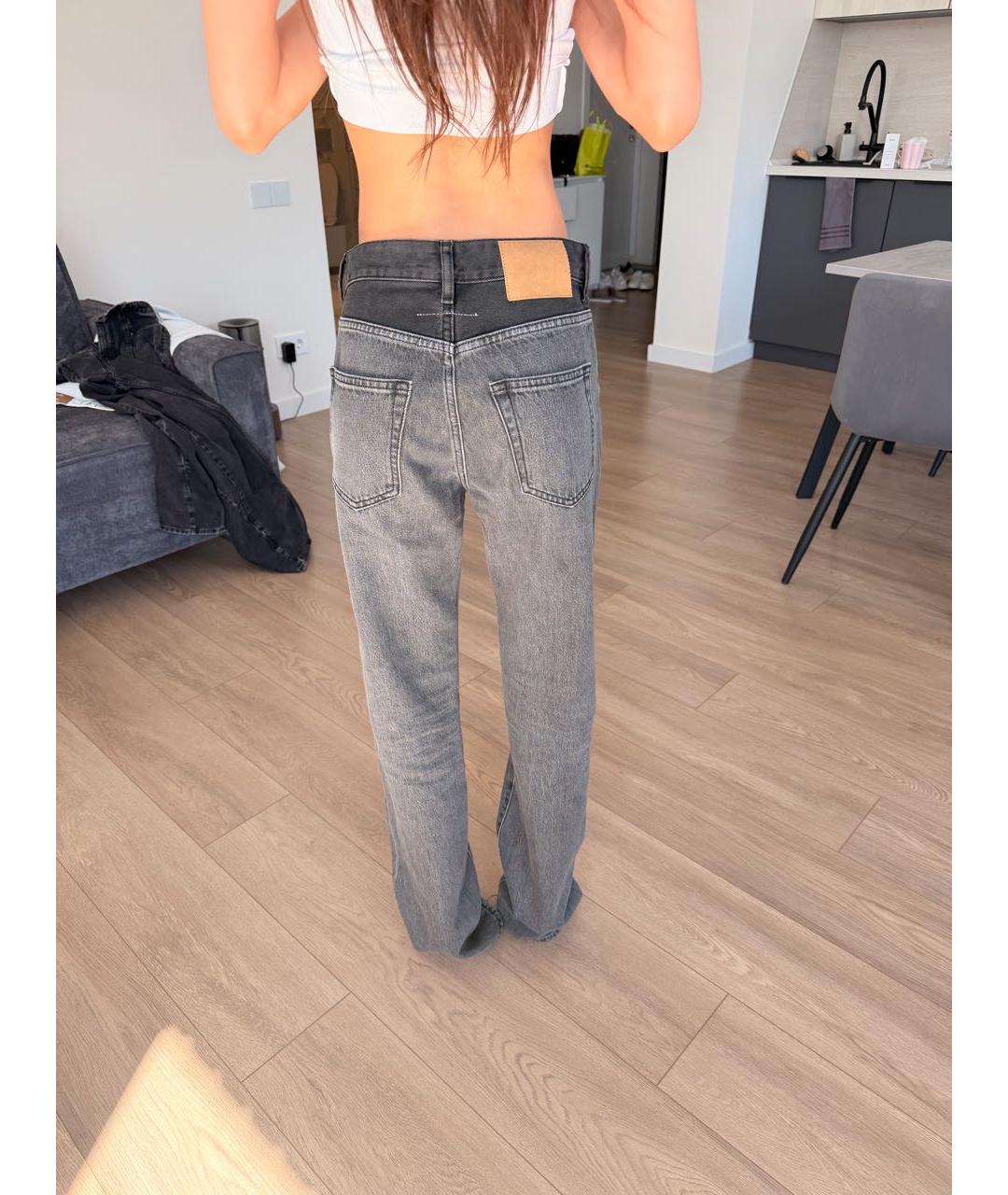 MM6 MAISON MARGIELA Черные хлопковые джинсы слим, фото 2