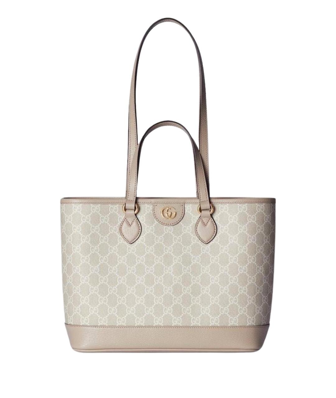 GUCCI Бежевая тканевая сумка через плечо, фото 1