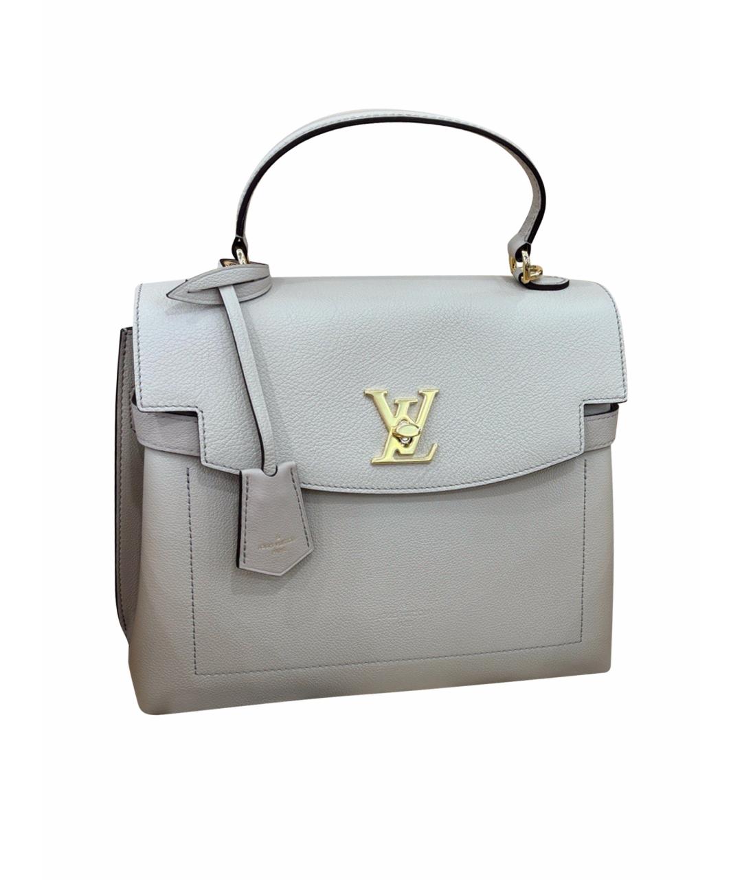 LOUIS VUITTON Серая кожаная сумка с короткими ручками, фото 1