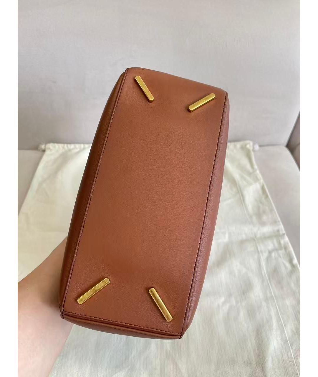 LOEWE Коричневая кожаная сумка тоут, фото 3