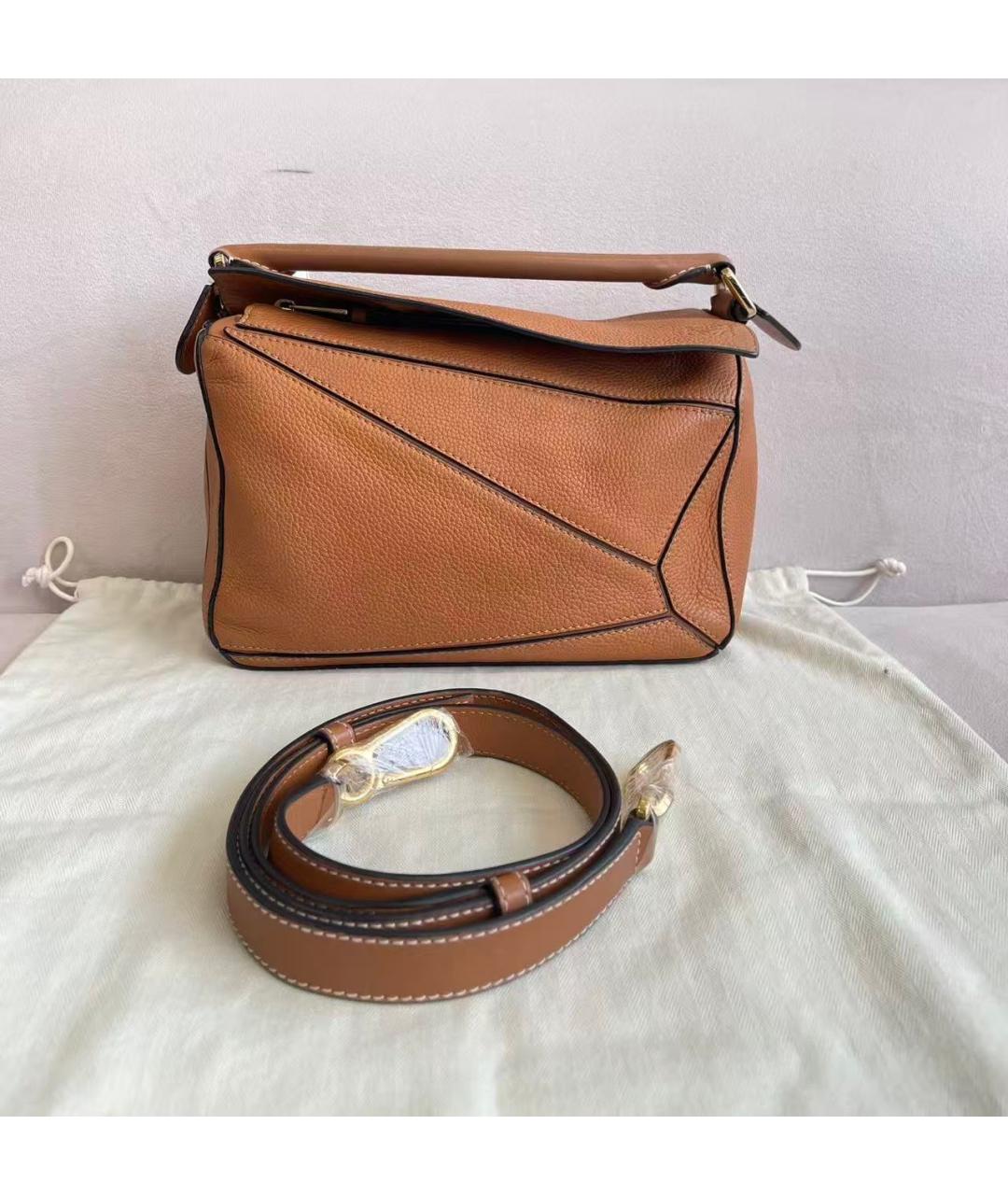 LOEWE Коричневая кожаная сумка тоут, фото 7