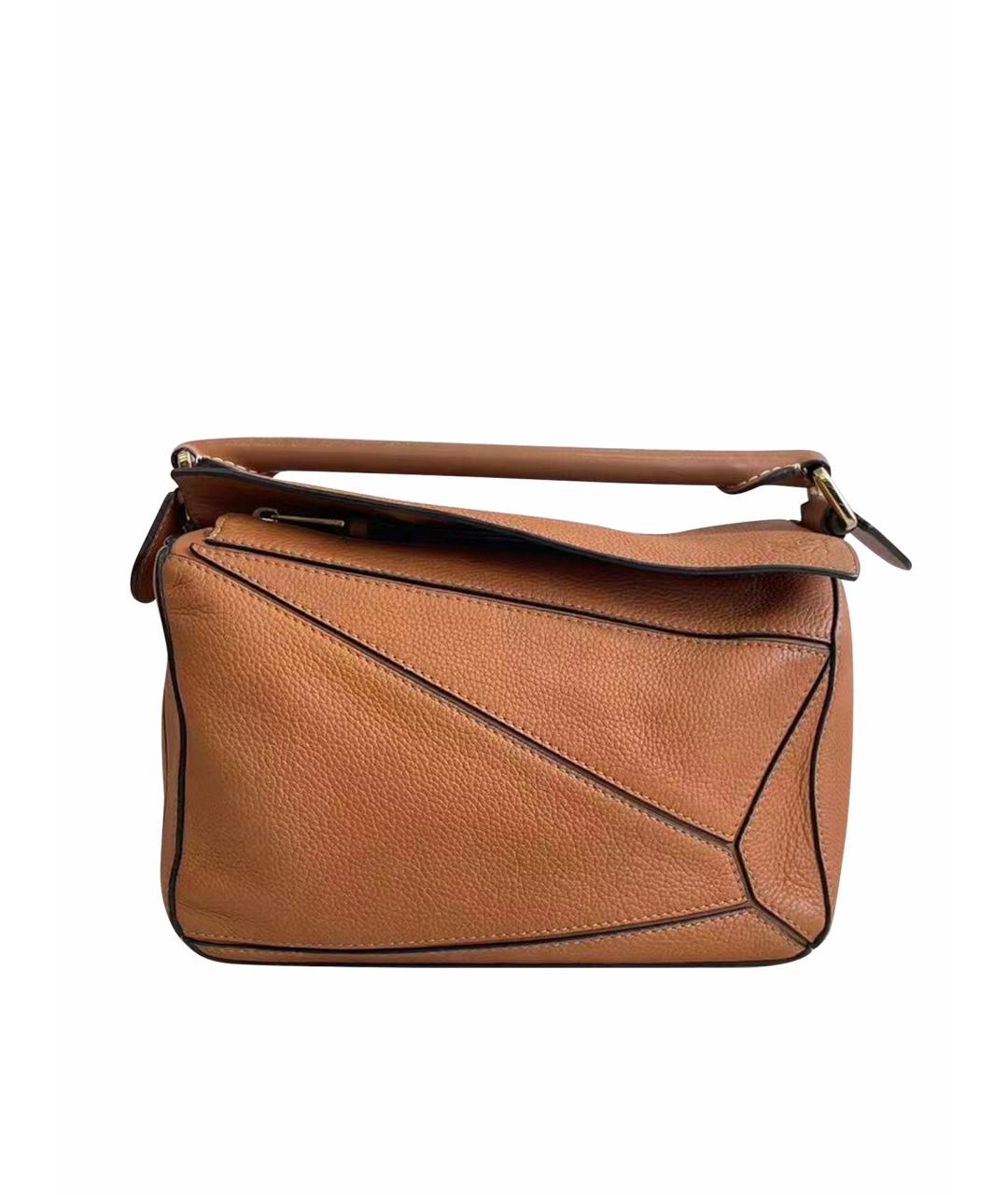 LOEWE Коричневая кожаная сумка тоут, фото 1