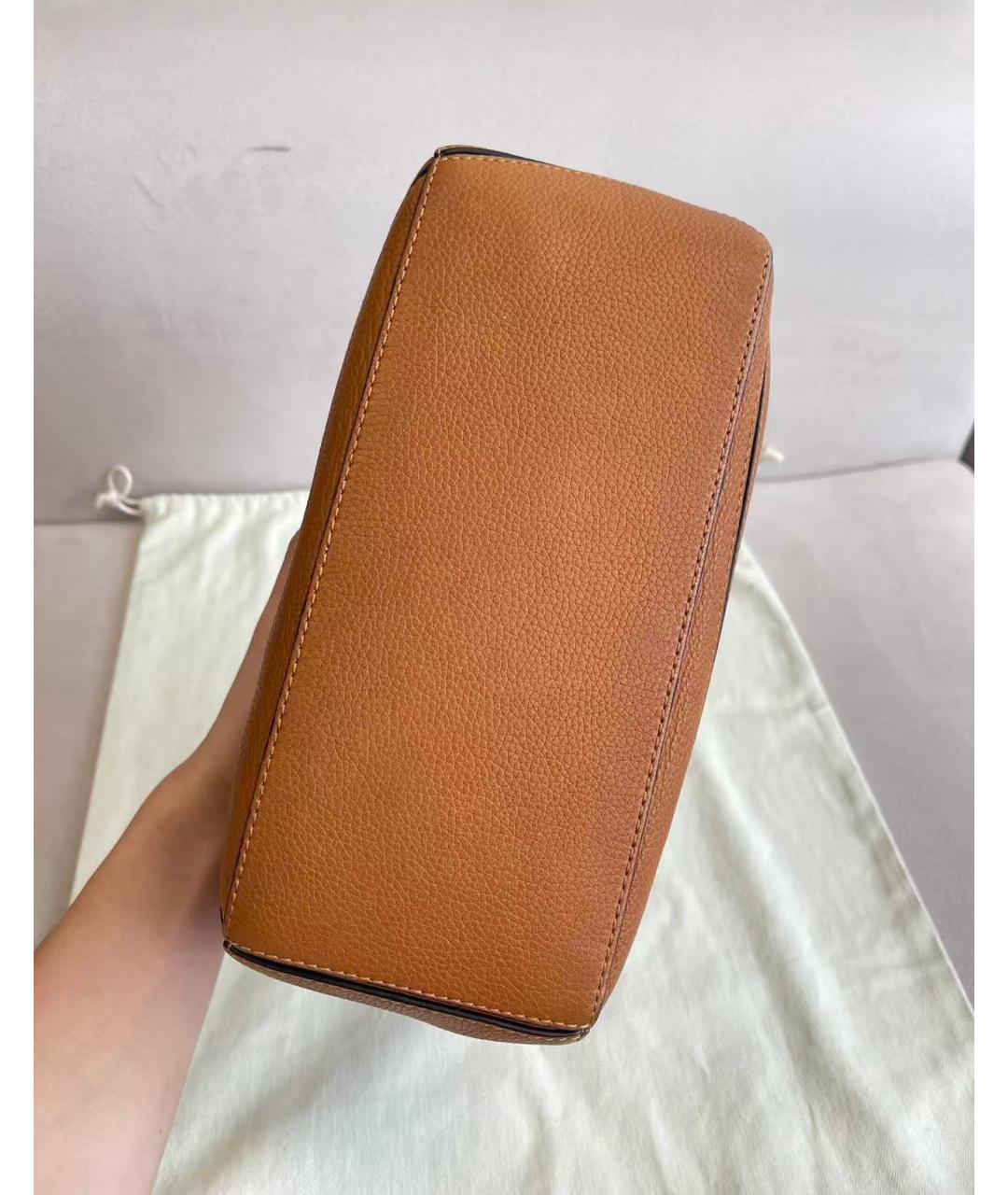 LOEWE Коричневая кожаная сумка тоут, фото 3
