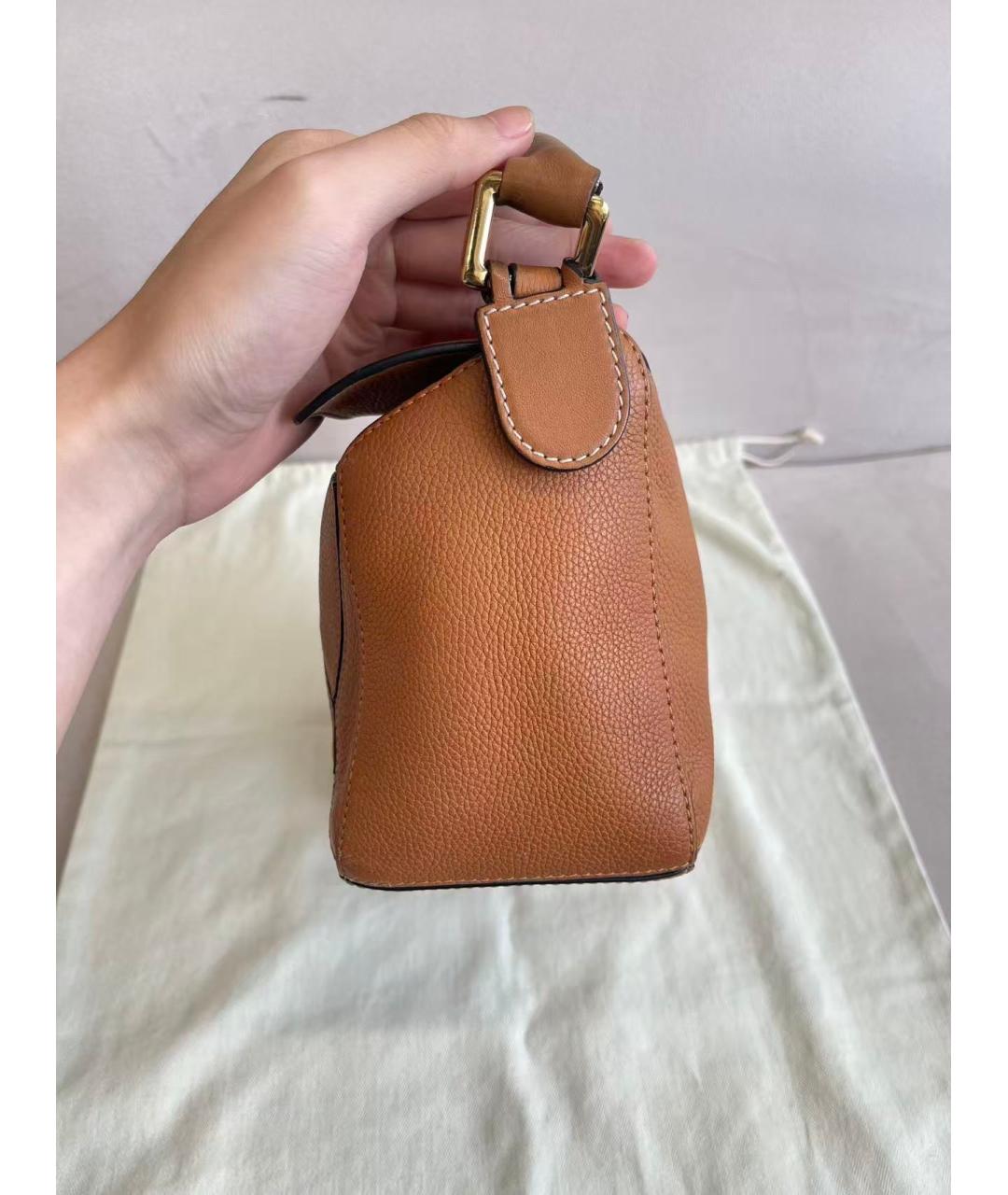LOEWE Коричневая кожаная сумка тоут, фото 4