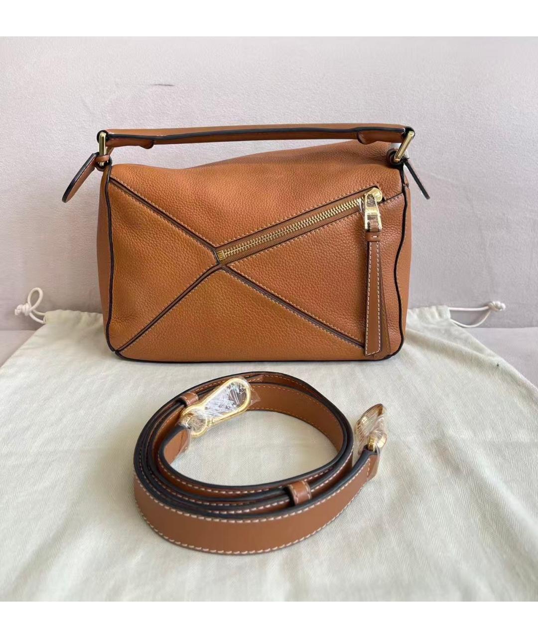 LOEWE Коричневая кожаная сумка тоут, фото 2
