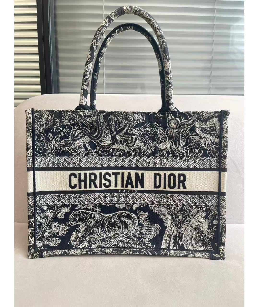 CHRISTIAN DIOR Черная деним сумка тоут, фото 7