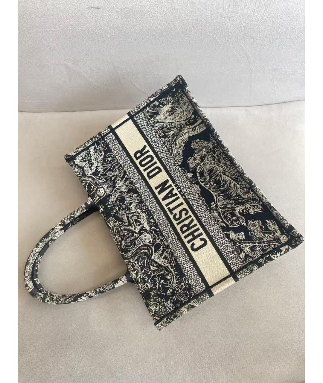CHRISTIAN DIOR Черная деним сумка тоут, фото 3