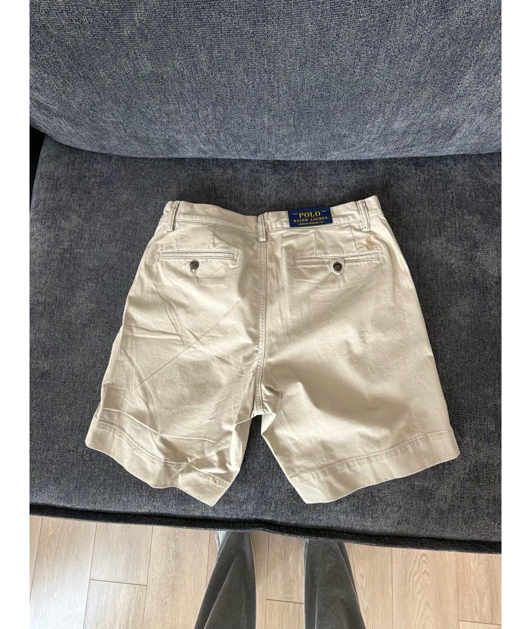 POLO RALPH LAUREN Бежевые хлопковые шорты, фото 2