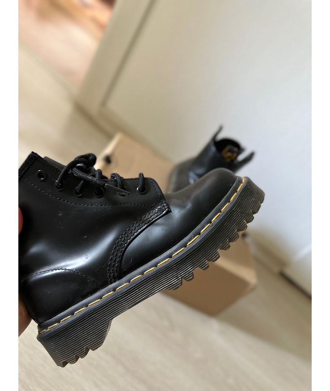 DR. MARTENS Черные кожаные ботинки, фото 3