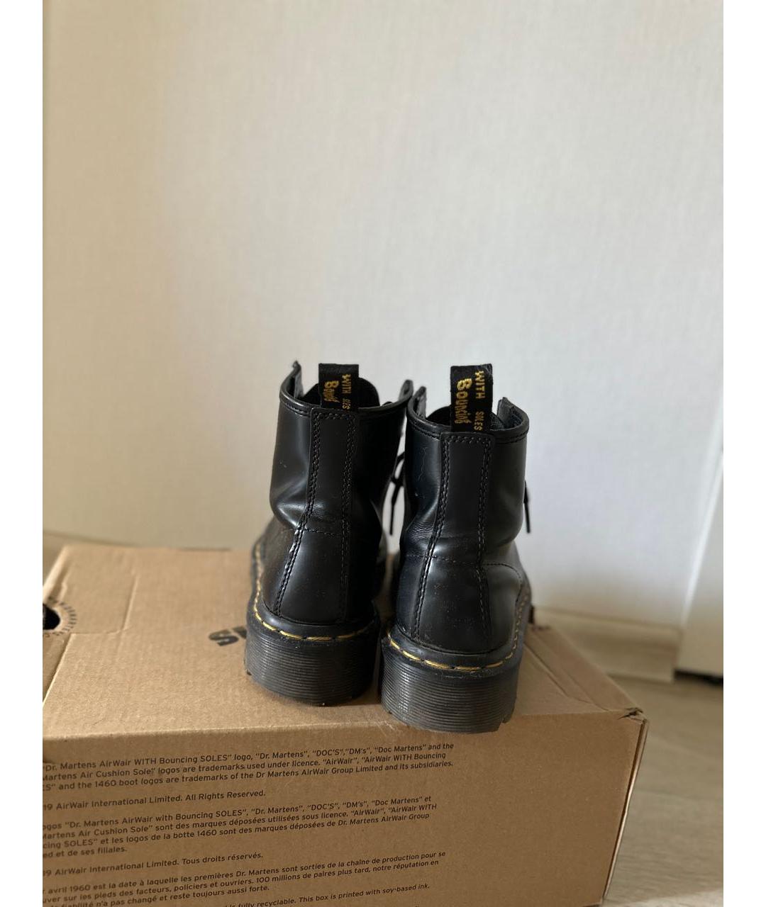 DR. MARTENS Черные кожаные ботинки, фото 4