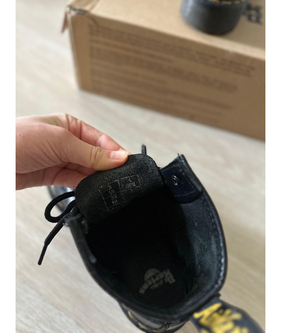 DR. MARTENS Черные кожаные ботинки, фото 7