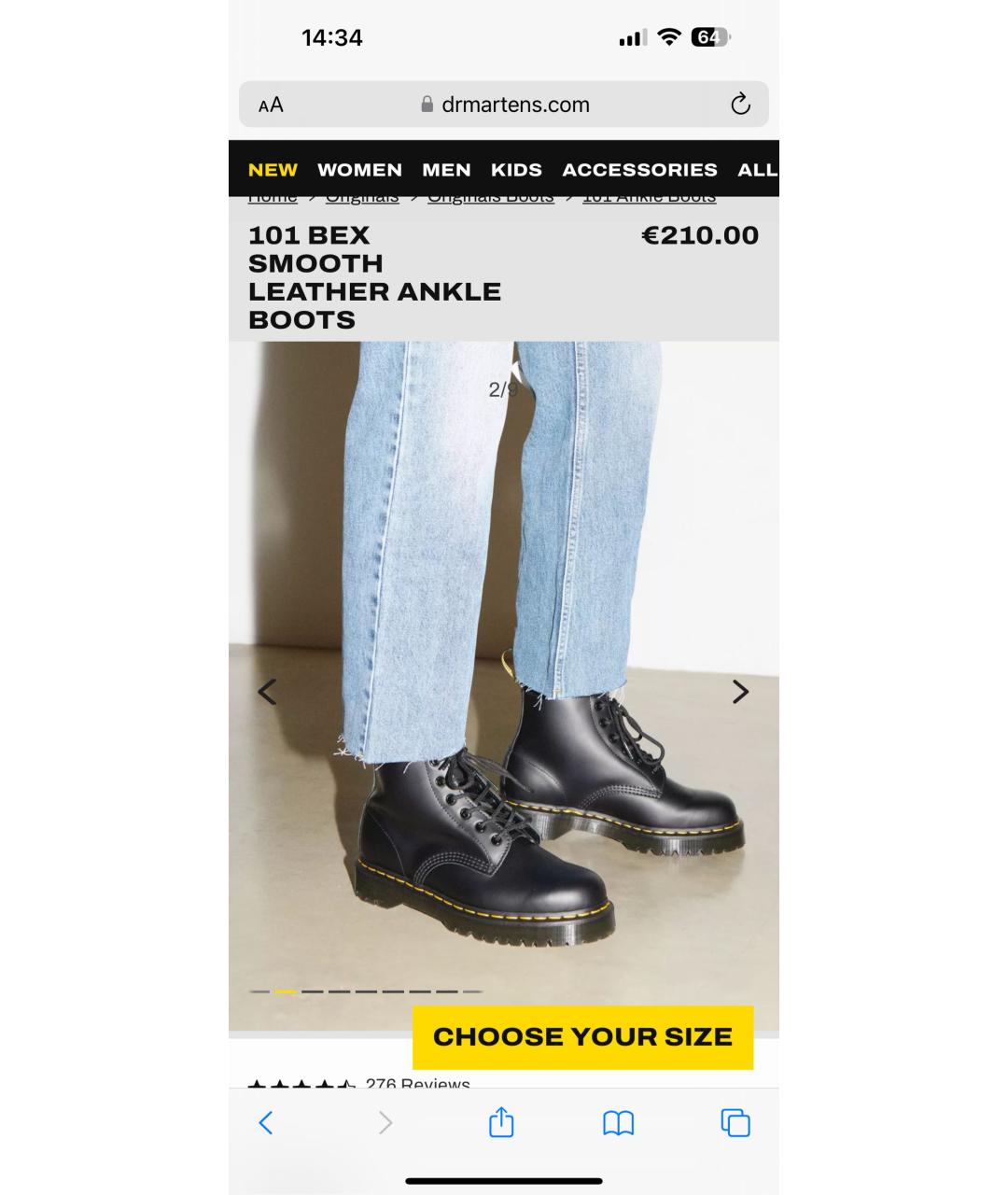 DR. MARTENS Черные кожаные ботинки, фото 6