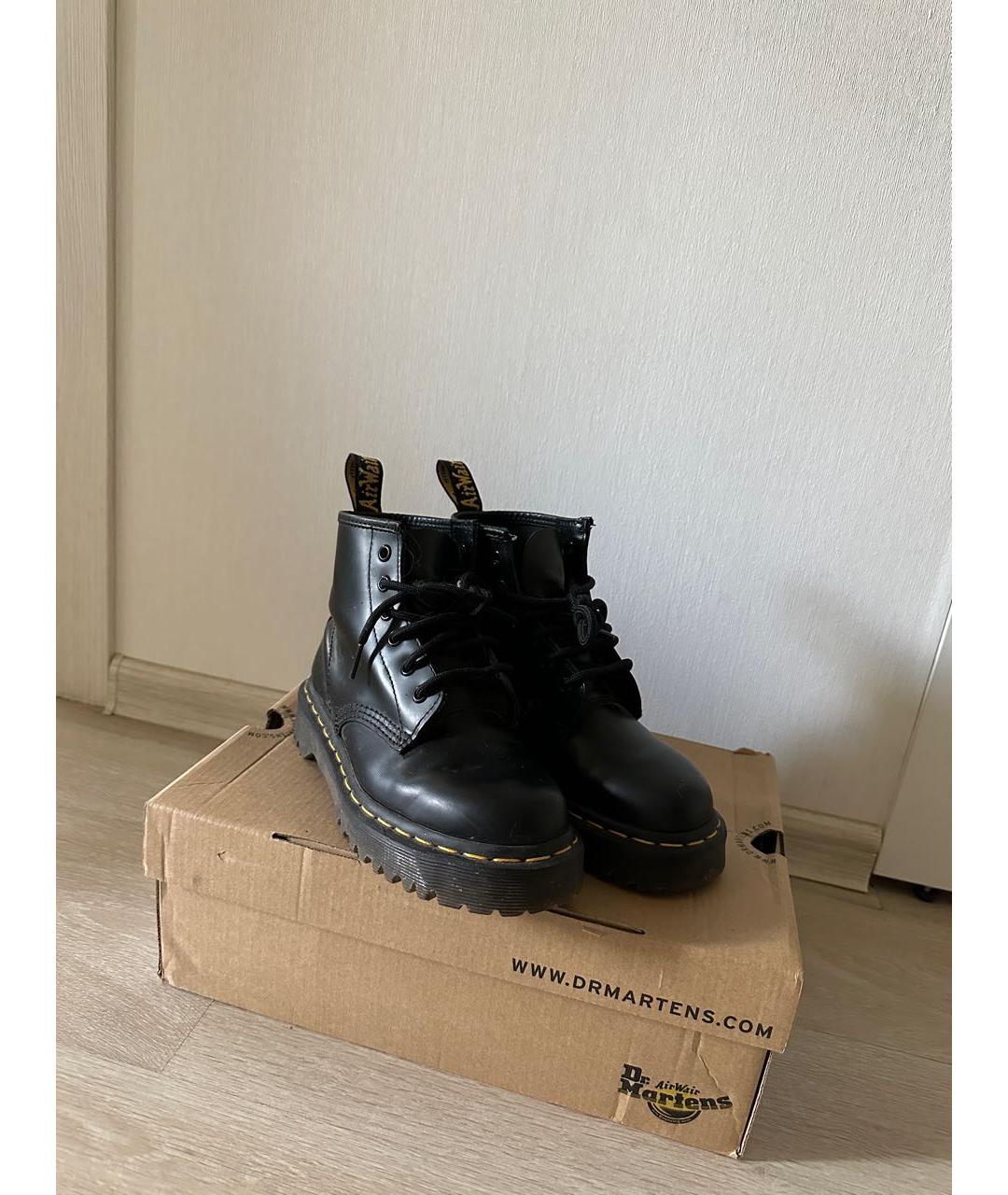 DR. MARTENS Черные кожаные ботинки, фото 9