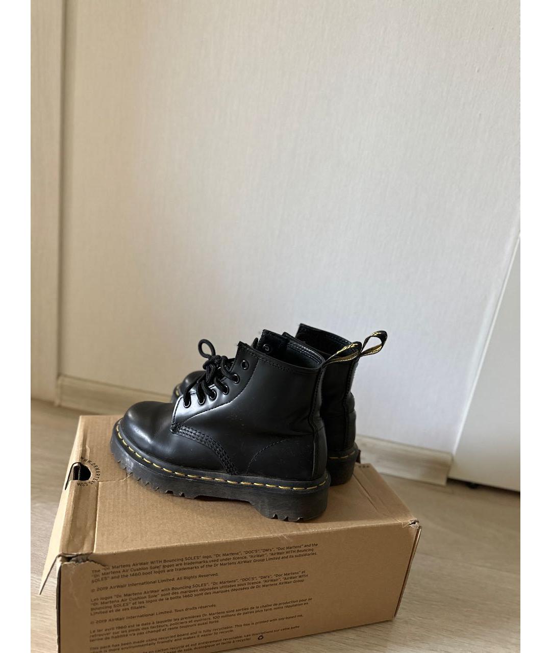 DR. MARTENS Черные кожаные ботинки, фото 2