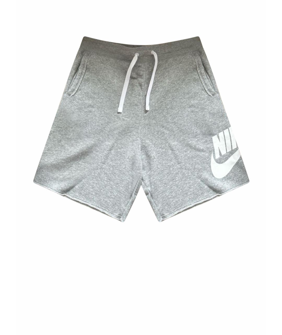 NIKE Серые хлопковые шорты, фото 1