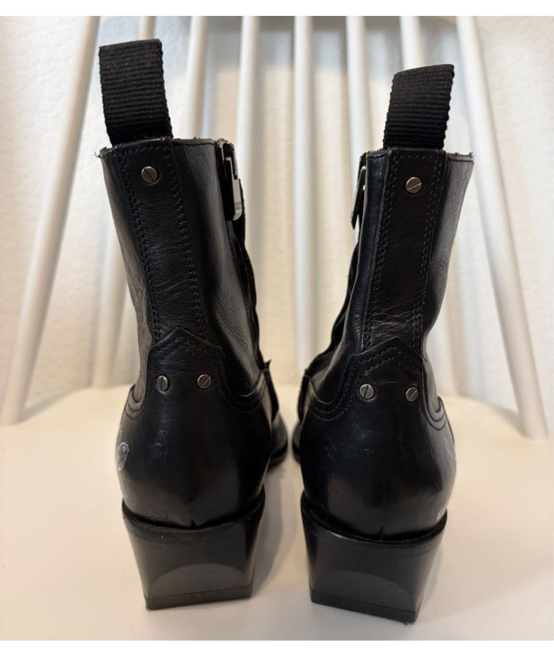 GOLDEN GOOSE DELUXE BRAND Черные кожаные ботинки, фото 5