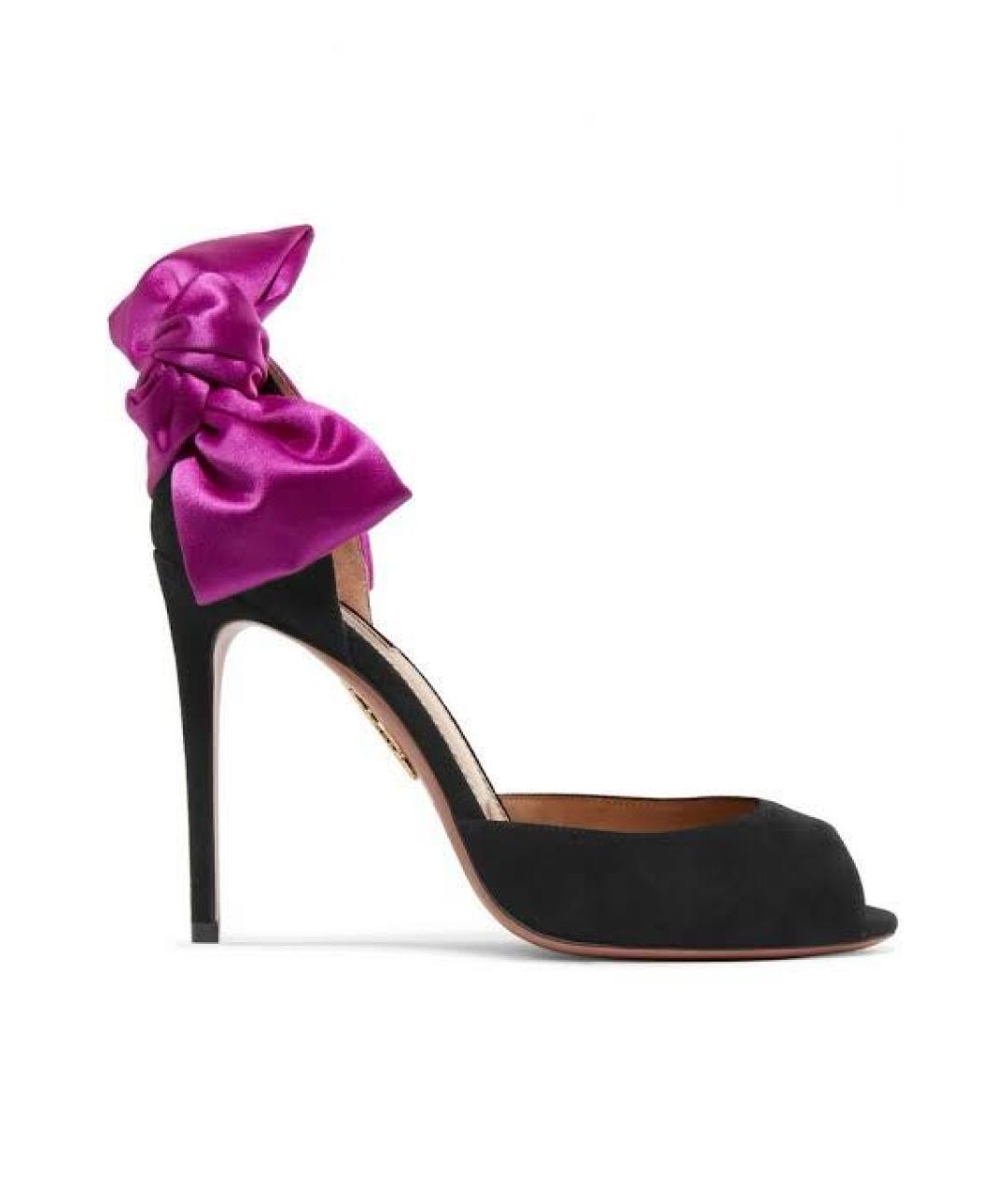 AQUAZZURA Черные замшевые туфли, фото 8