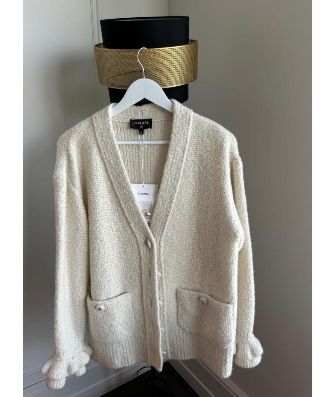 CHANEL Белый кашемировый костюм с брюками, фото 3