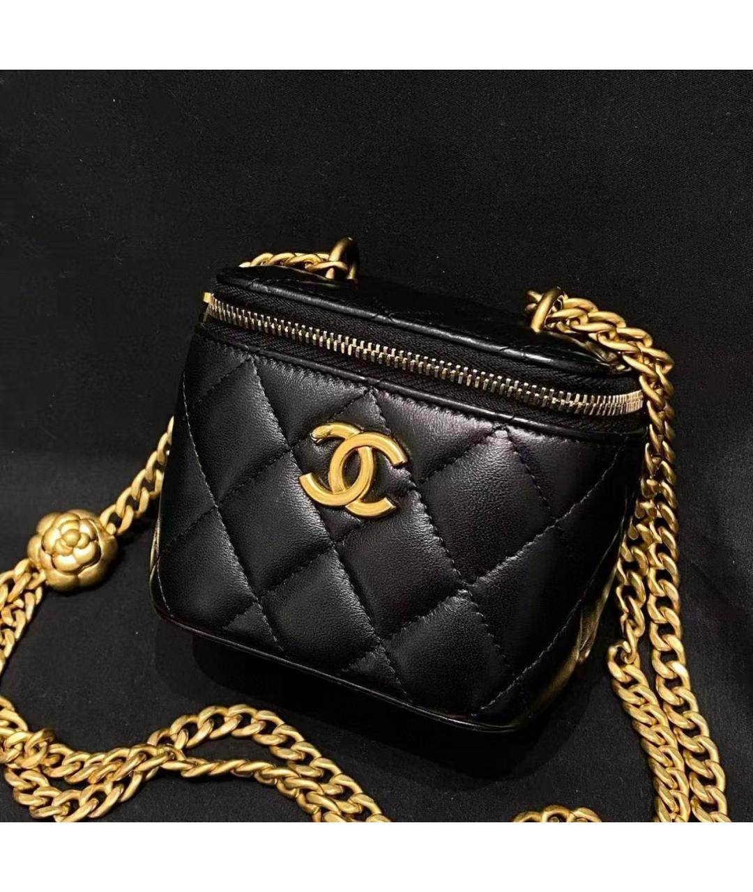 CHANEL Черная кожаная сумка через плечо, фото 3