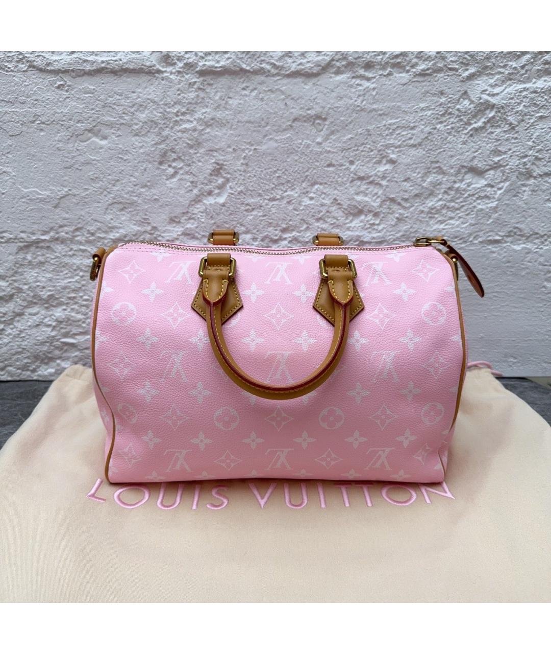 LOUIS VUITTON Розовая сумка тоут из искусственной кожи, фото 7