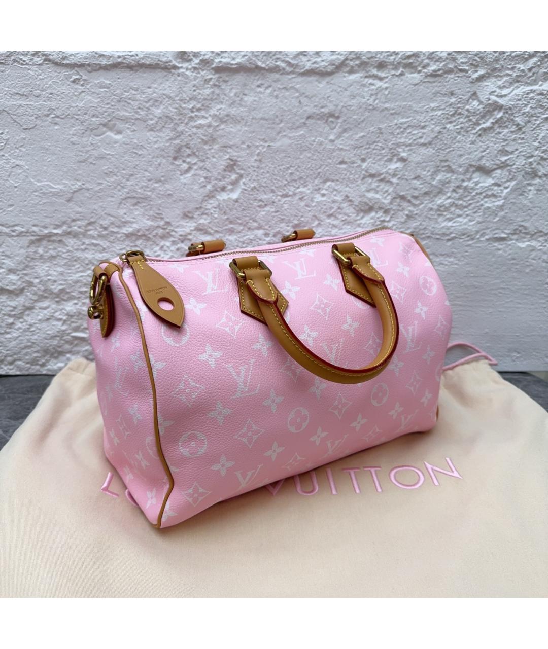LOUIS VUITTON Розовая сумка тоут из искусственной кожи, фото 3