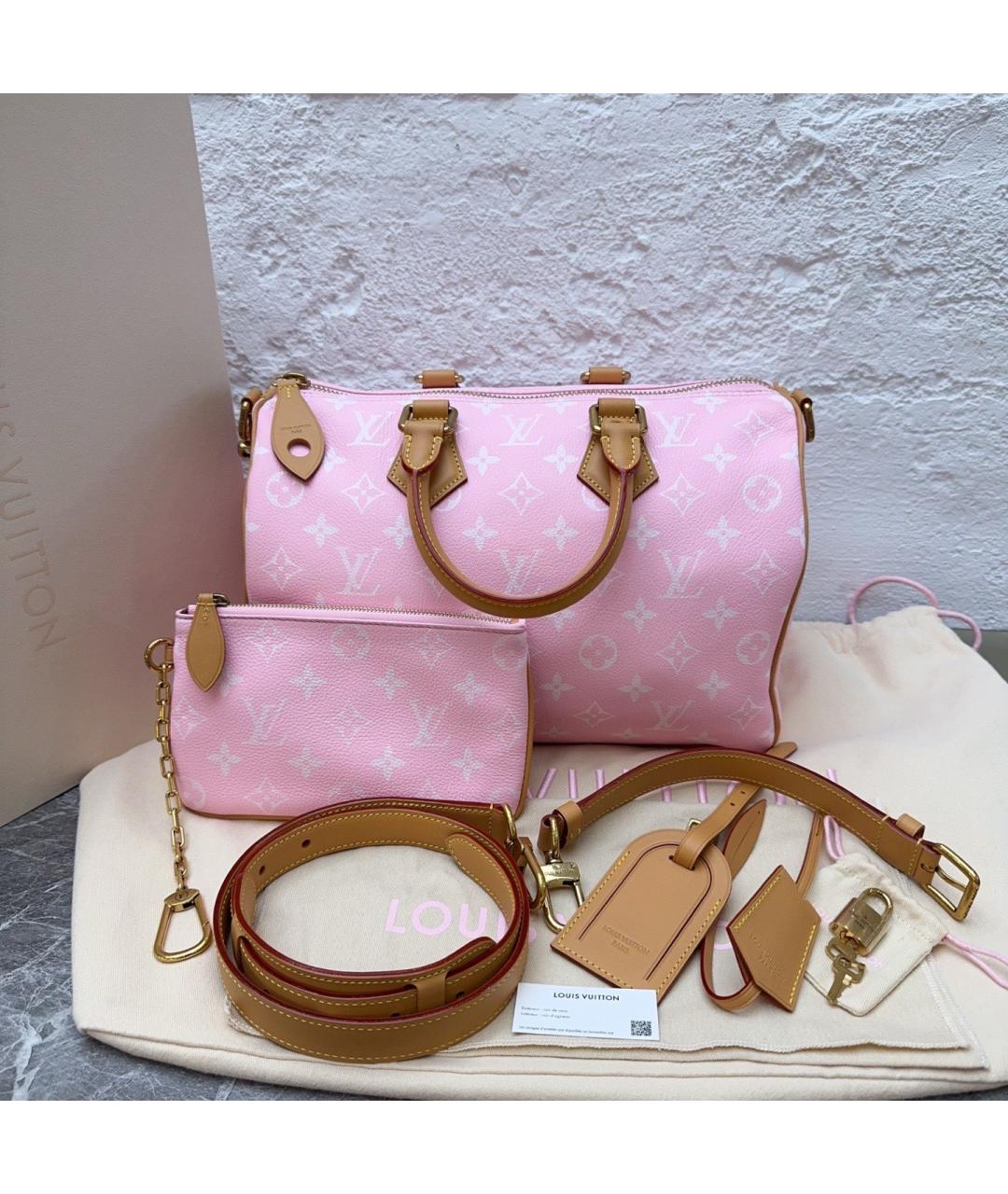 LOUIS VUITTON Розовая сумка тоут из искусственной кожи, фото 2
