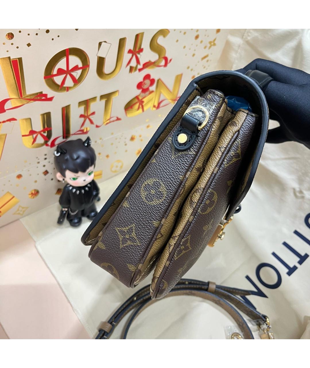 LOUIS VUITTON Коричневая сумка через плечо, фото 3