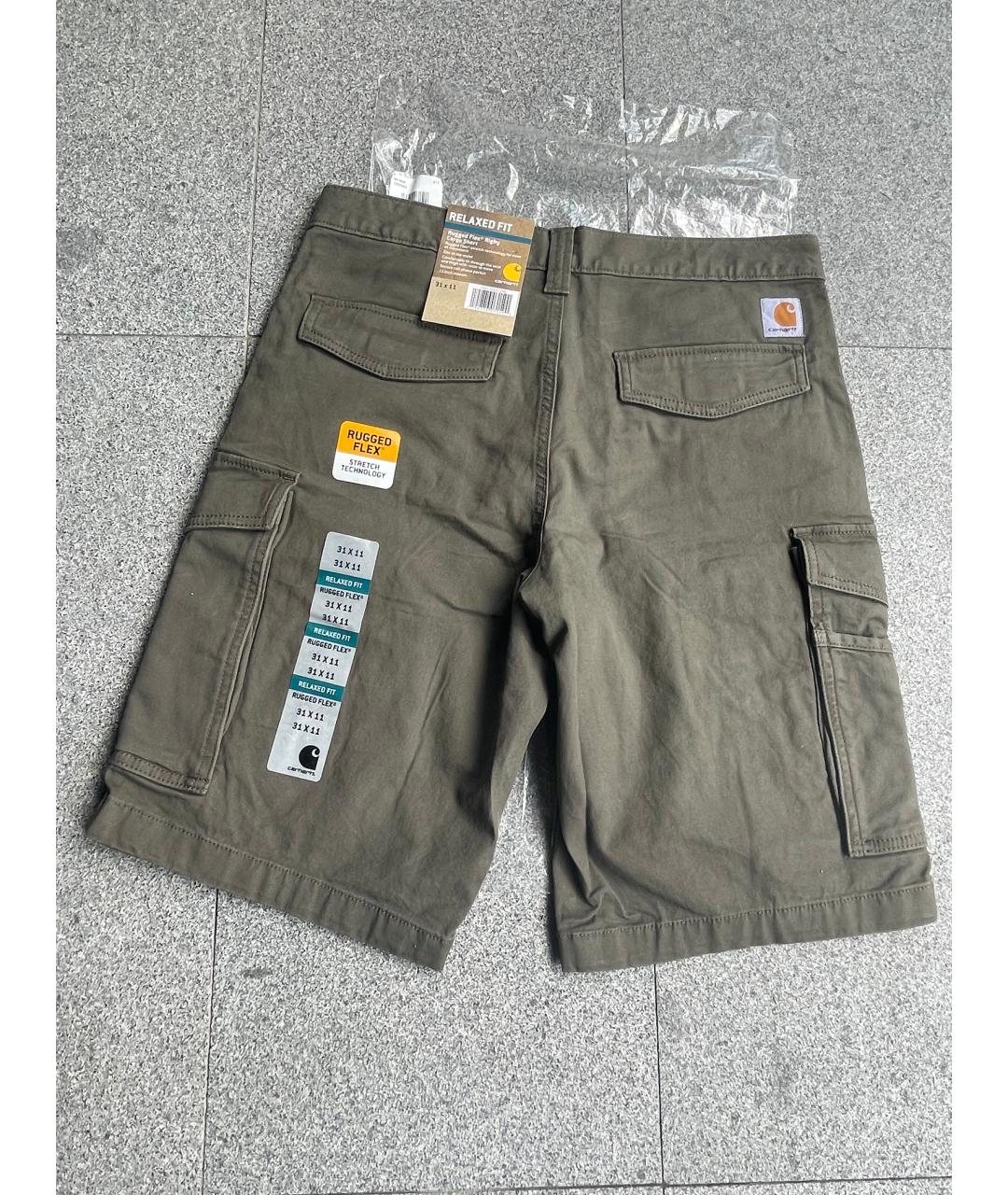 CARHARTT Хаки хлопковые шорты, фото 5