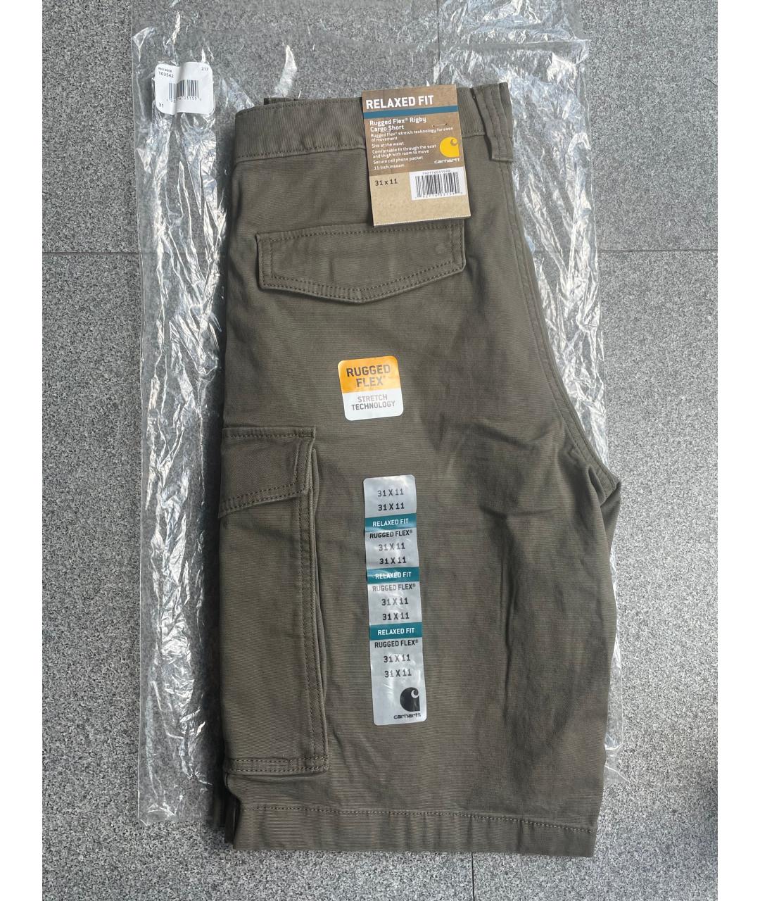 CARHARTT Хаки хлопковые шорты, фото 7