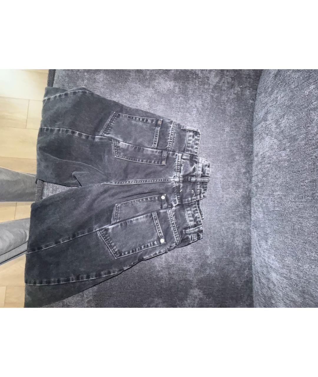 MAISON MARGIELA Черные хлопковые джинсы клеш, фото 4