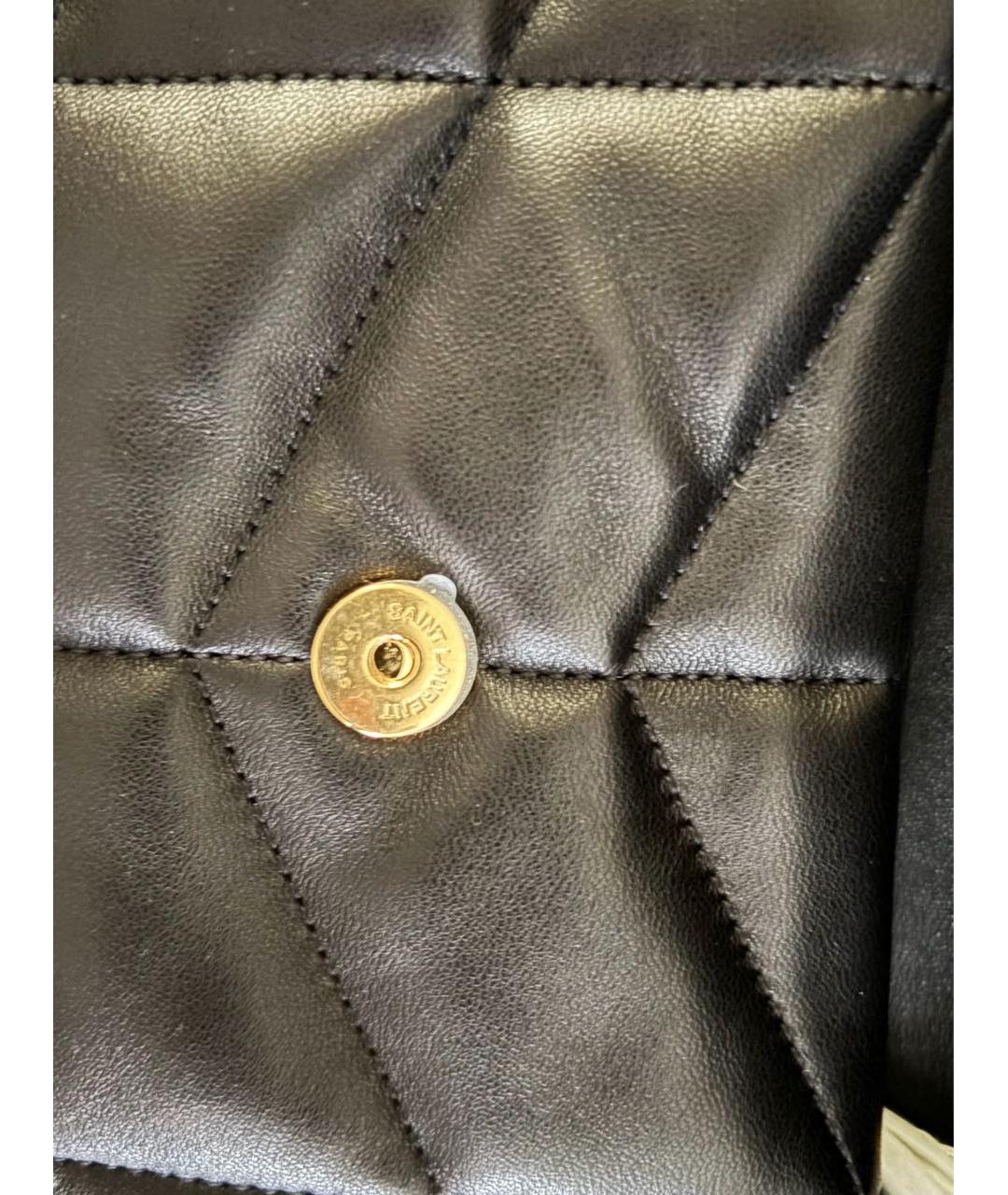 SAINT LAURENT Черная кожаная сумка через плечо, фото 3