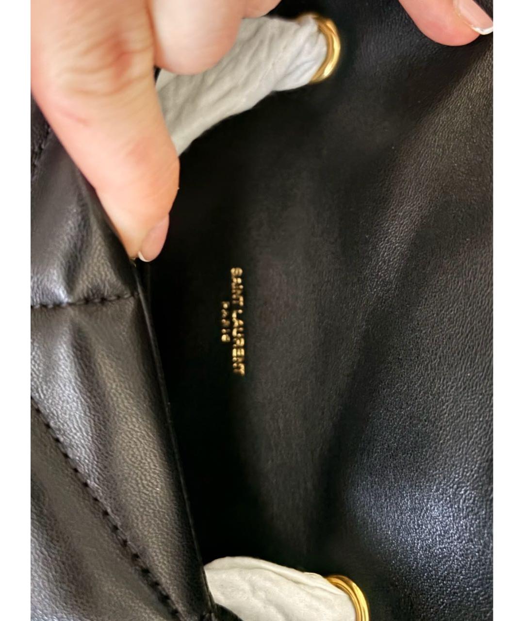 SAINT LAURENT Черная кожаная сумка через плечо, фото 4