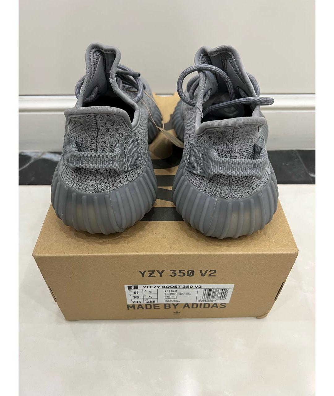 ADIDAS YEEZY Антрацитовые кеды, фото 3