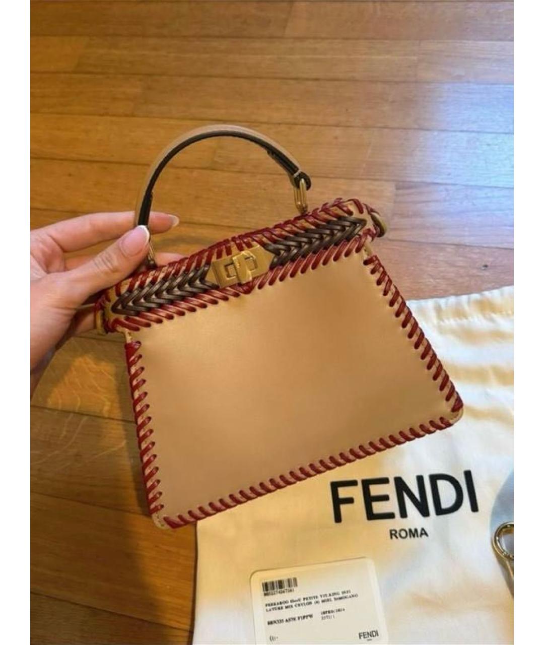 FENDI Мульти кожаная сумка с короткими ручками, фото 4