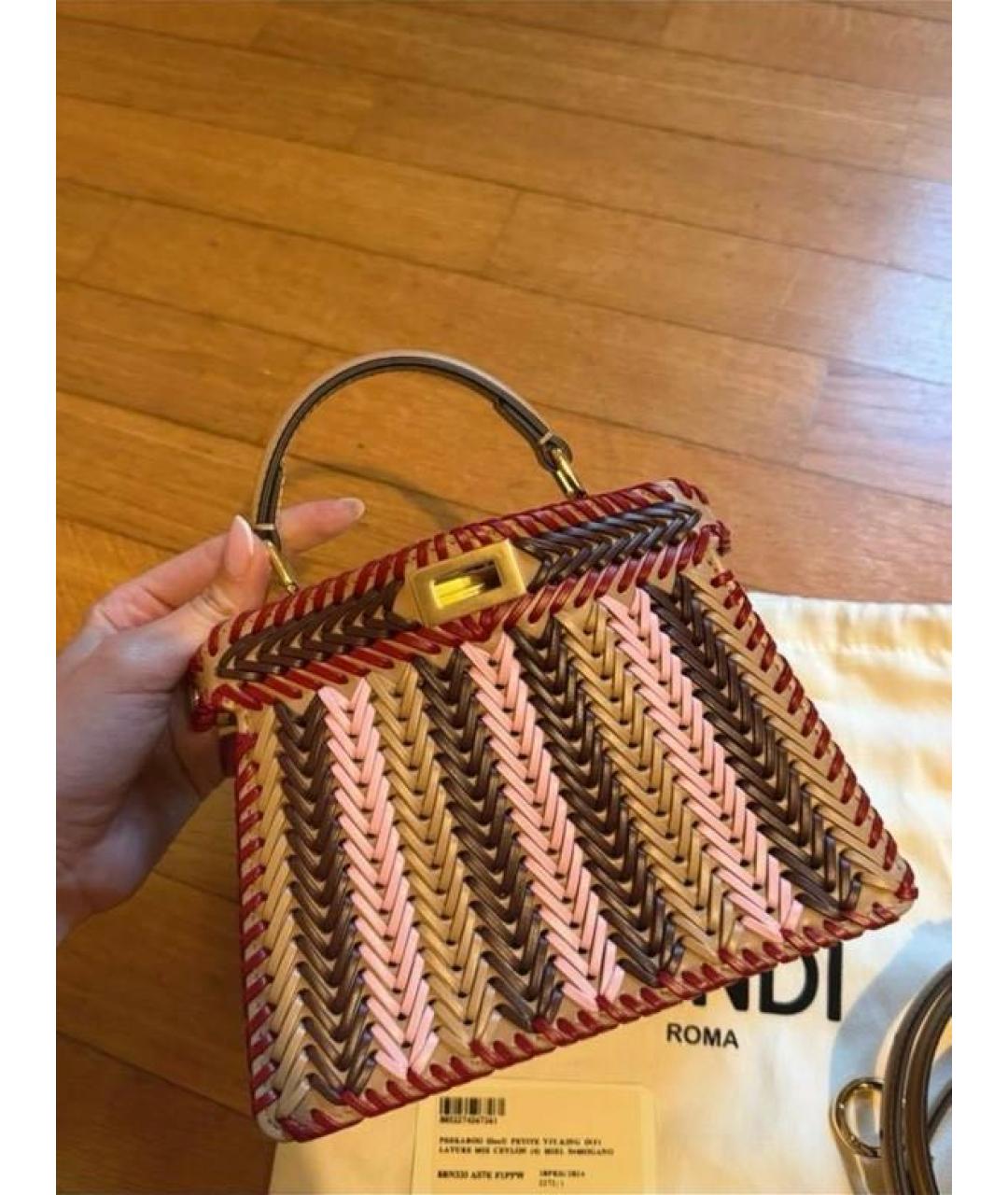 FENDI Мульти кожаная сумка с короткими ручками, фото 2