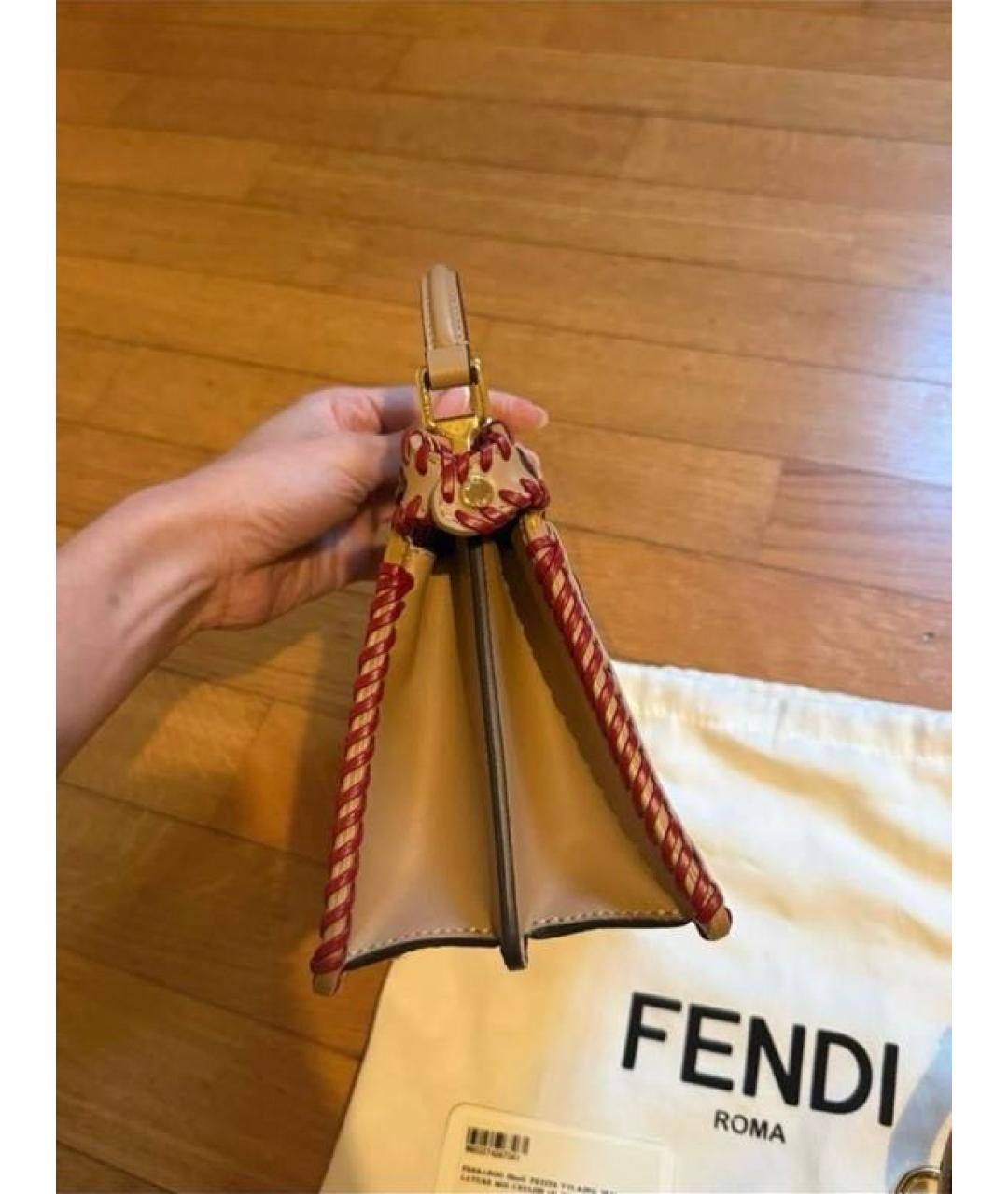 FENDI Мульти кожаная сумка с короткими ручками, фото 8