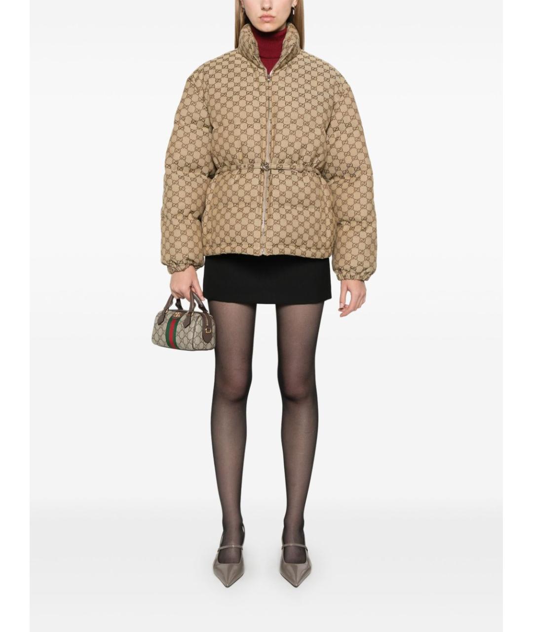 GUCCI Бежевый пуховик, фото 4