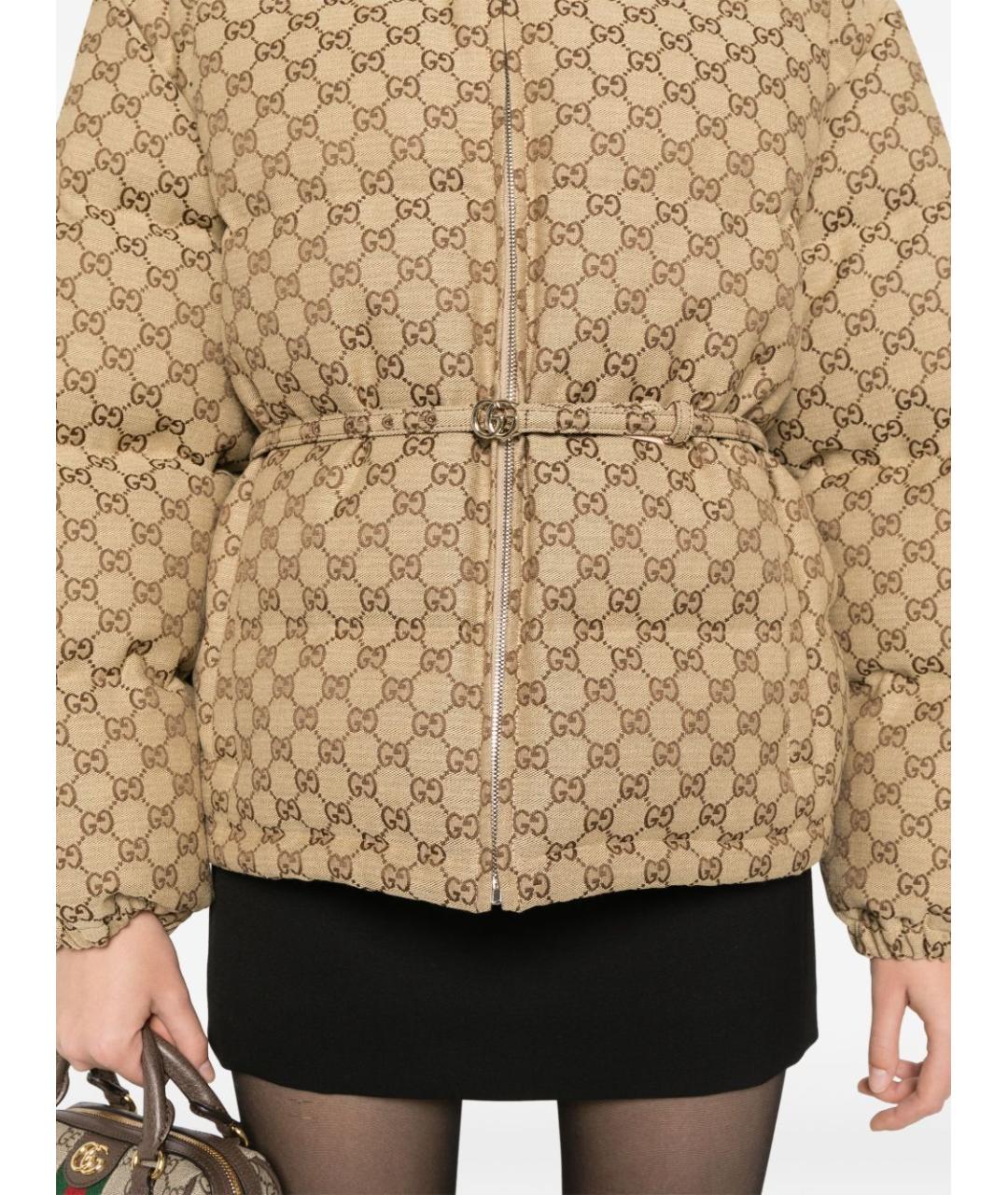 GUCCI Бежевый пуховик, фото 2