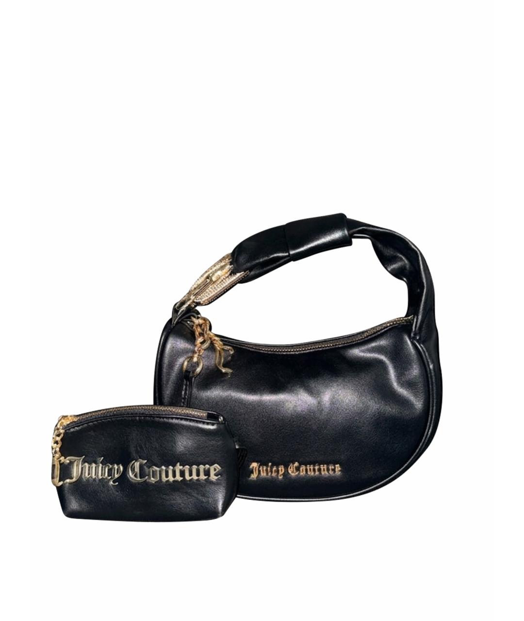 JUICY COUTURE Черная сумка с короткими ручками из искусственной кожи, фото 1