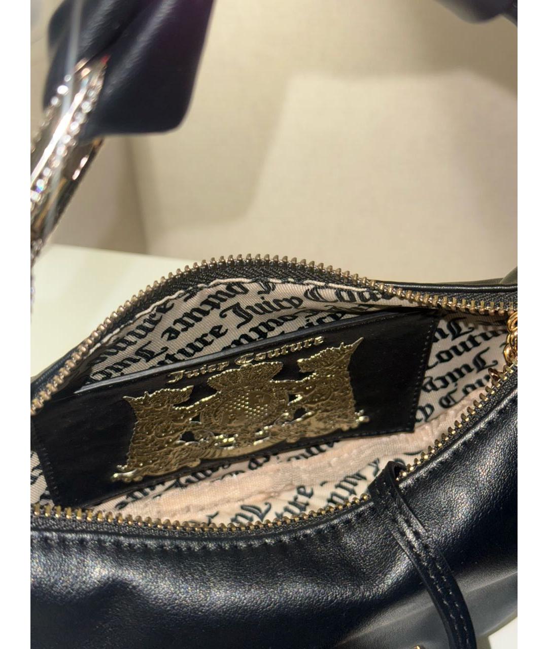 JUICY COUTURE Черная сумка с короткими ручками из искусственной кожи, фото 2