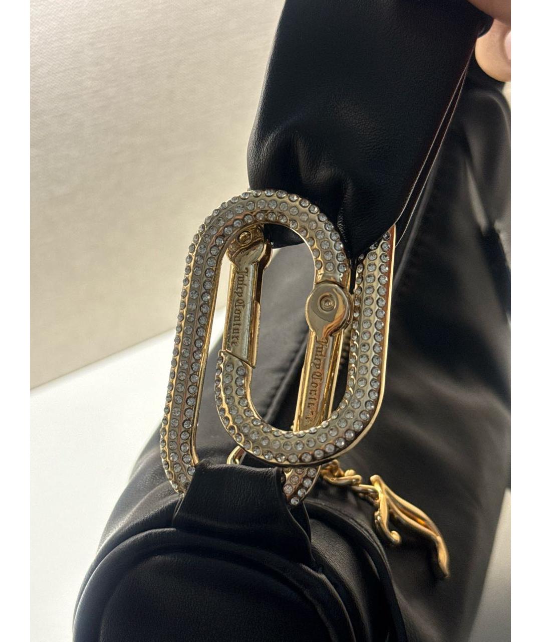 JUICY COUTURE Черная сумка с короткими ручками из искусственной кожи, фото 4