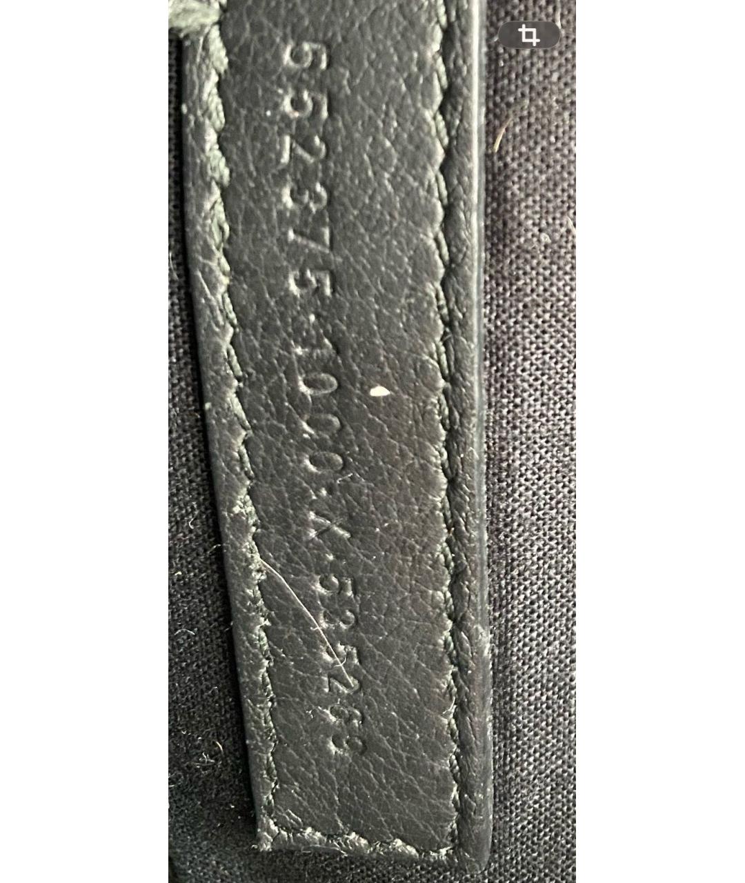 BALENCIAGA Черная кожаная поясная сумка, фото 4